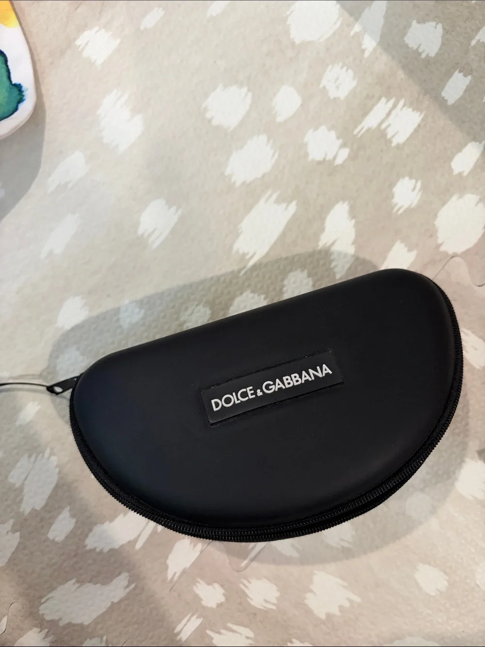 Dolce & Gabbana Black Aviator Sunglasses with Dark Green Lenses